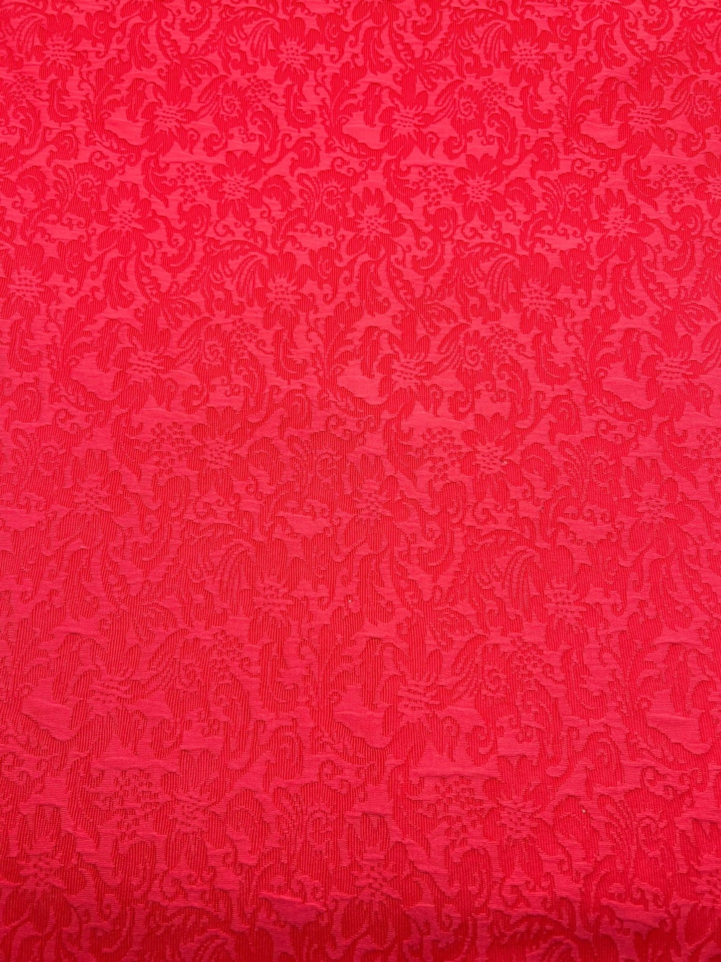 Hot Pink Textured Jacquard 2 Way Stretch Fabric