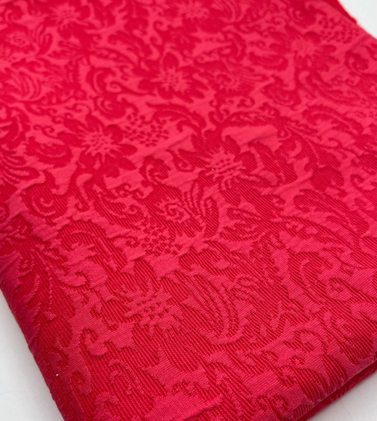 Hot Pink Textured Jacquard 2 Way Stretch Fabric