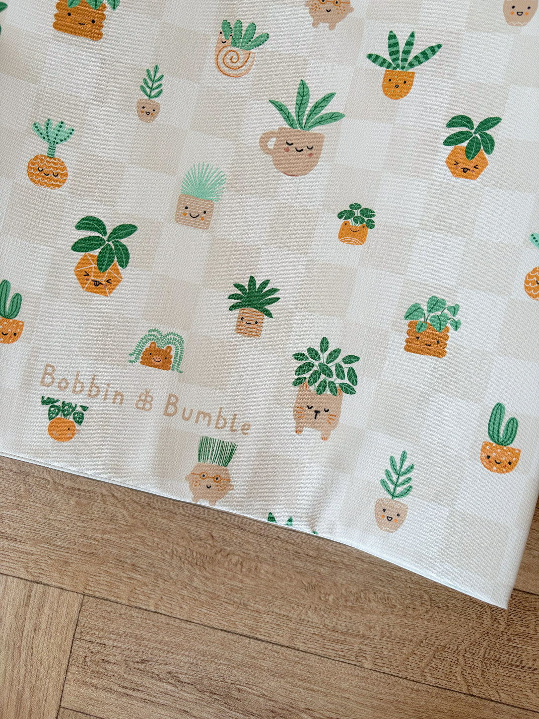 Anti-Roll Wedge Baby Changing Mat - Pot Plants