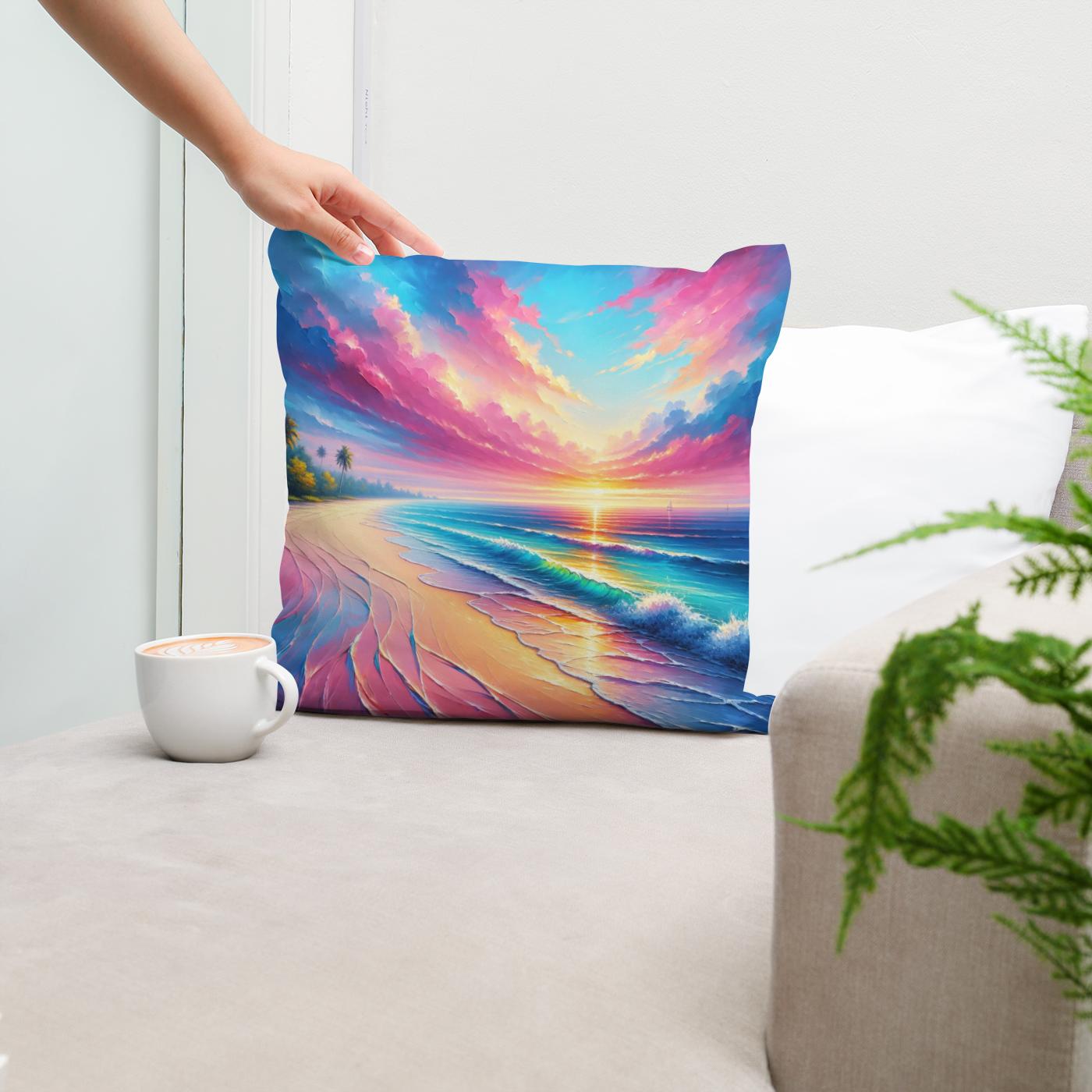 Vibrant Dawn Cotton Cushion