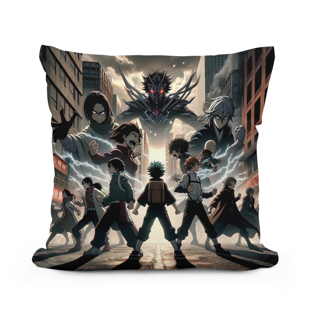 Cityscape Heroic Standoff Cotton Cushion