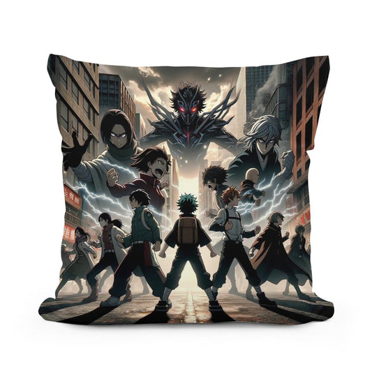 Cityscape Heroic Standoff Cotton Cushion