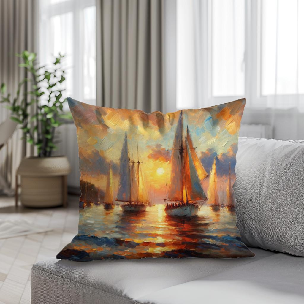 Harbor Glow Cotton Cushion