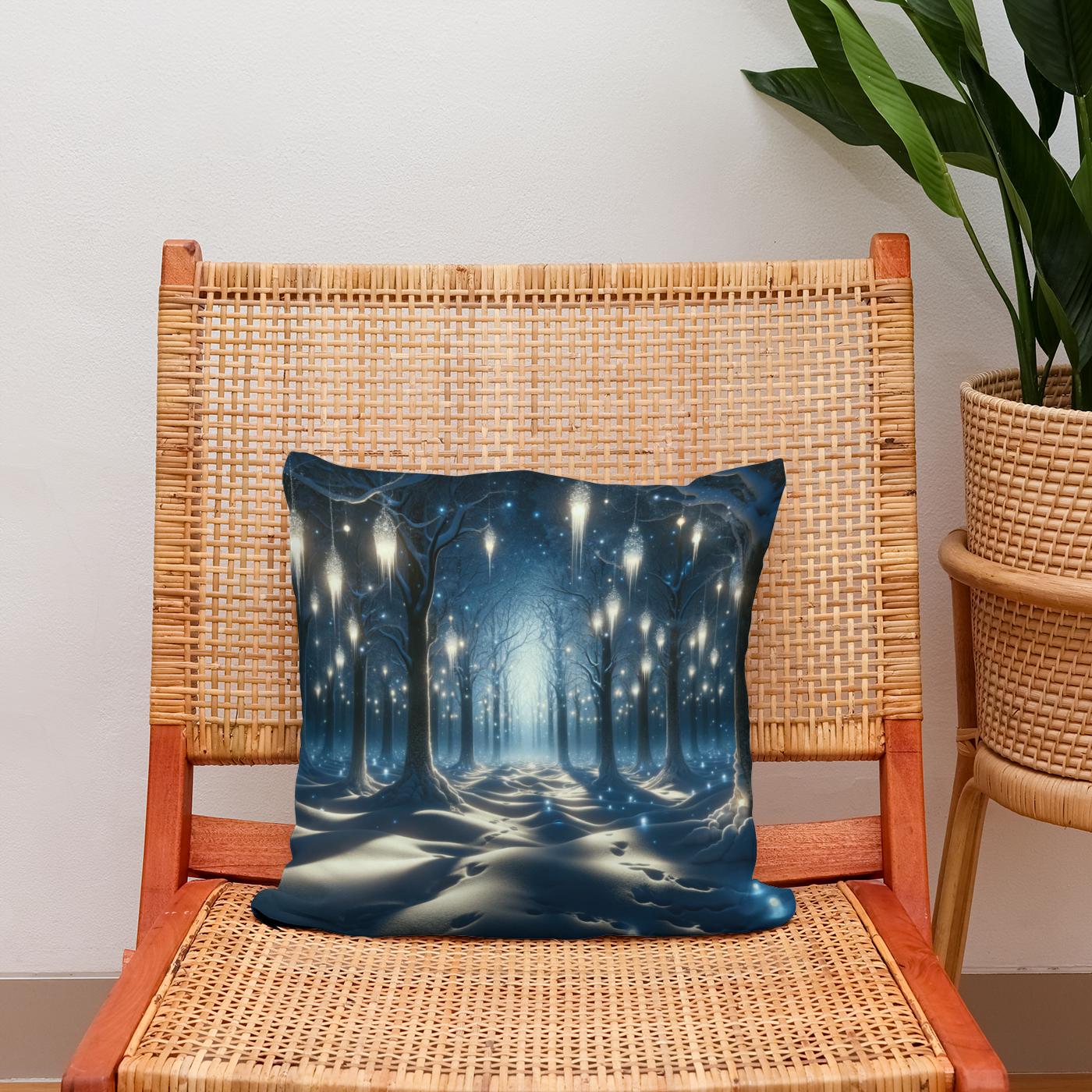 Luminous Winter Fantasy Cotton Cushion