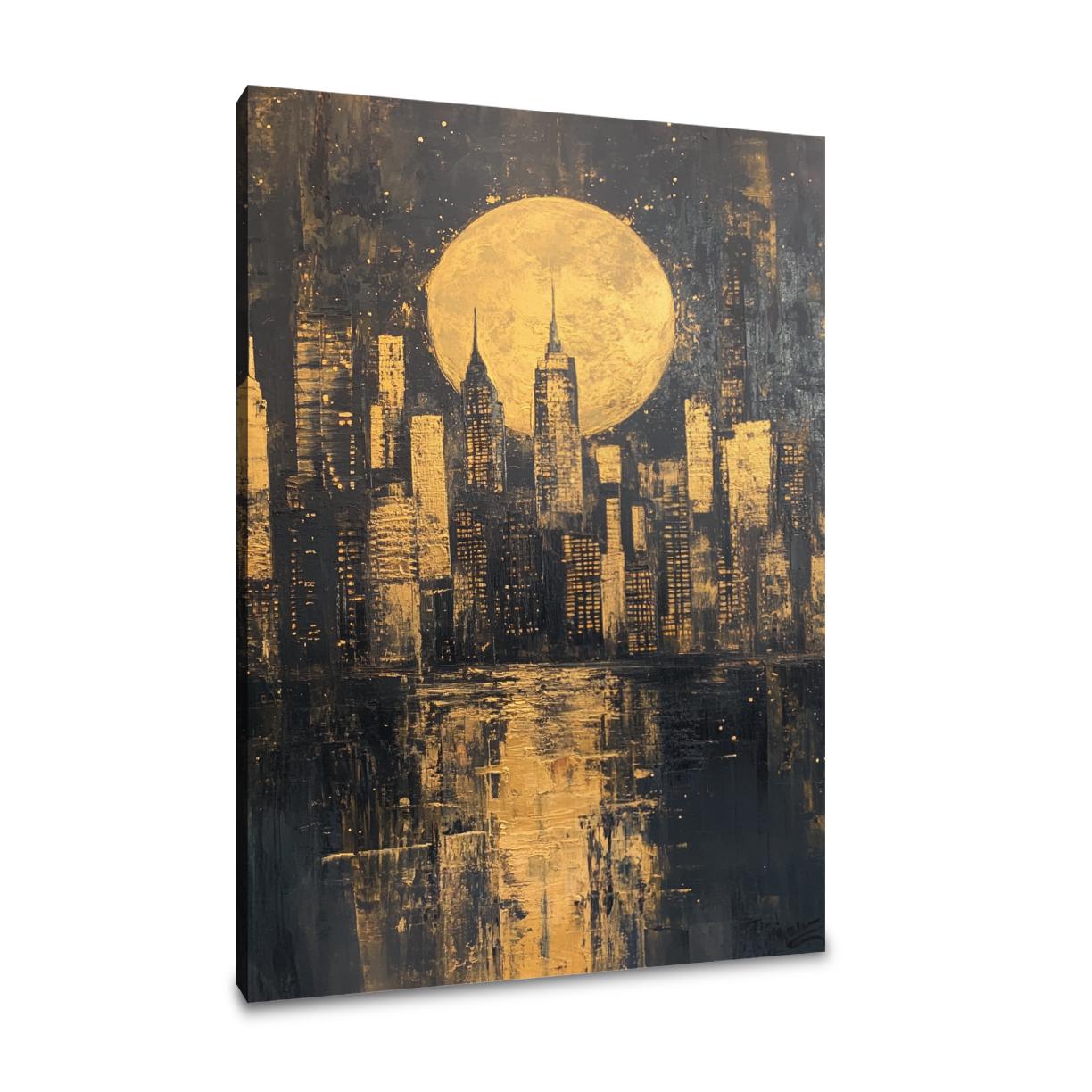 Midnight City Glow Canvas