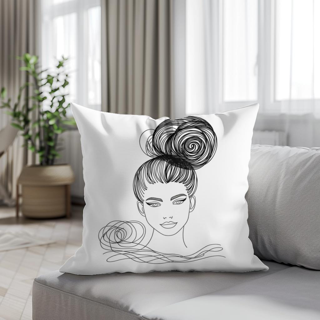 The Elegant Bun Cotton Cushion