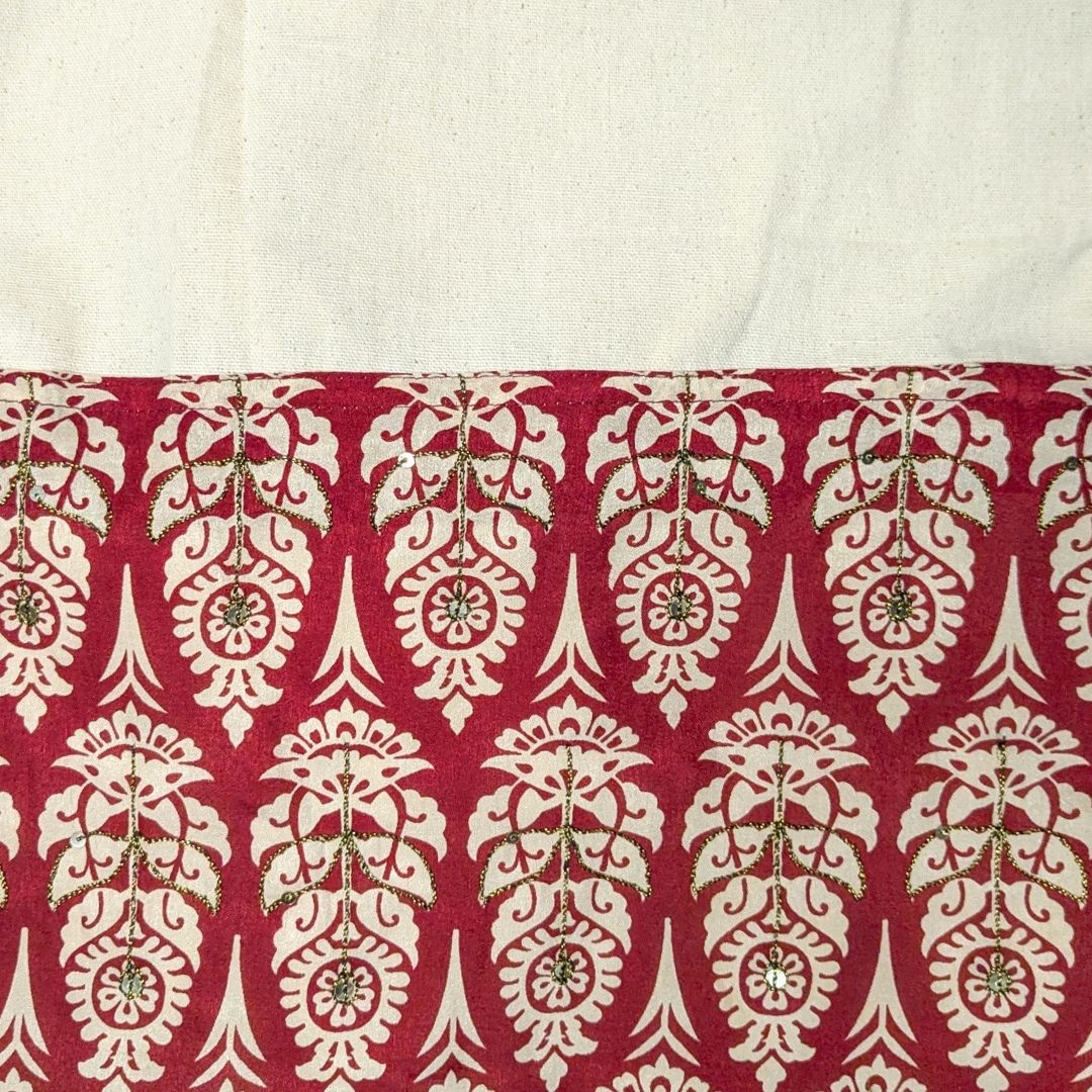 Half sari, half cotton tote bag, ethically handmade in India