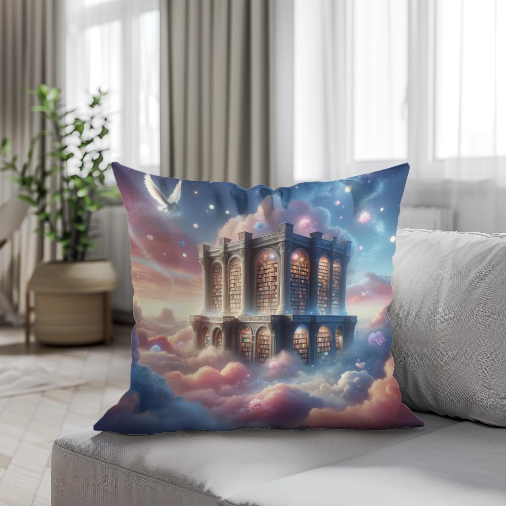 Celestial Library Cotton Cushion