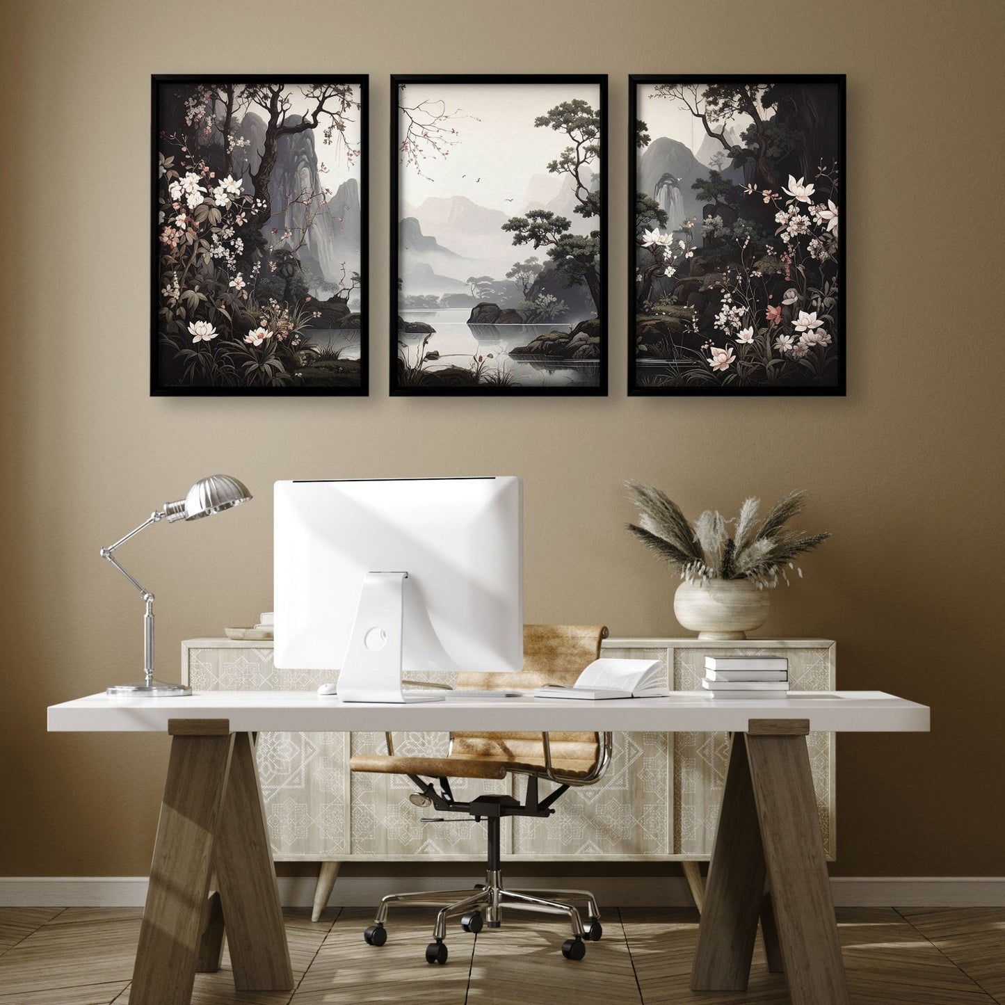 Huge Posters For Wall | Set of 3 Chinoiserie Wall art Prints