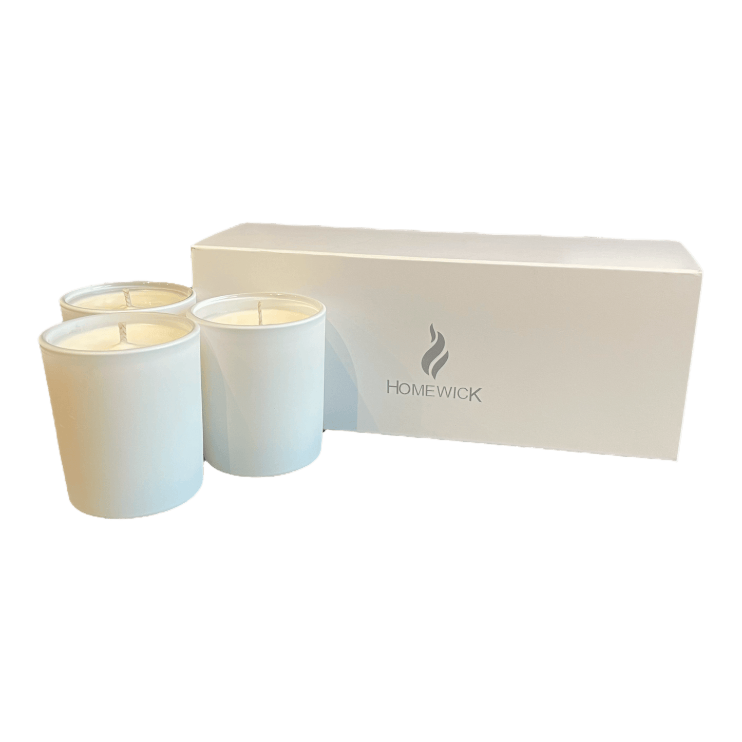 Soy Wax Scented Candle Trio - Gift Set - White