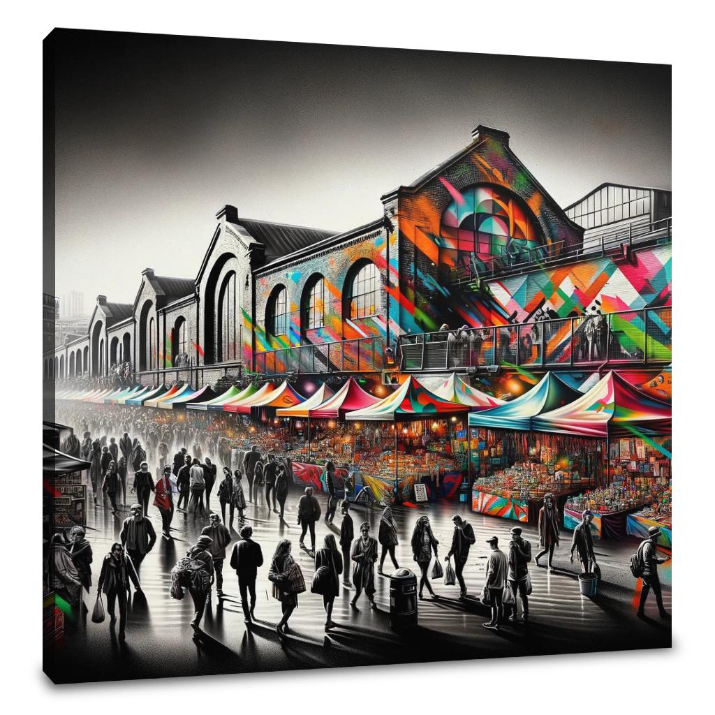 London Camden Market Modernist Fusion Canvas