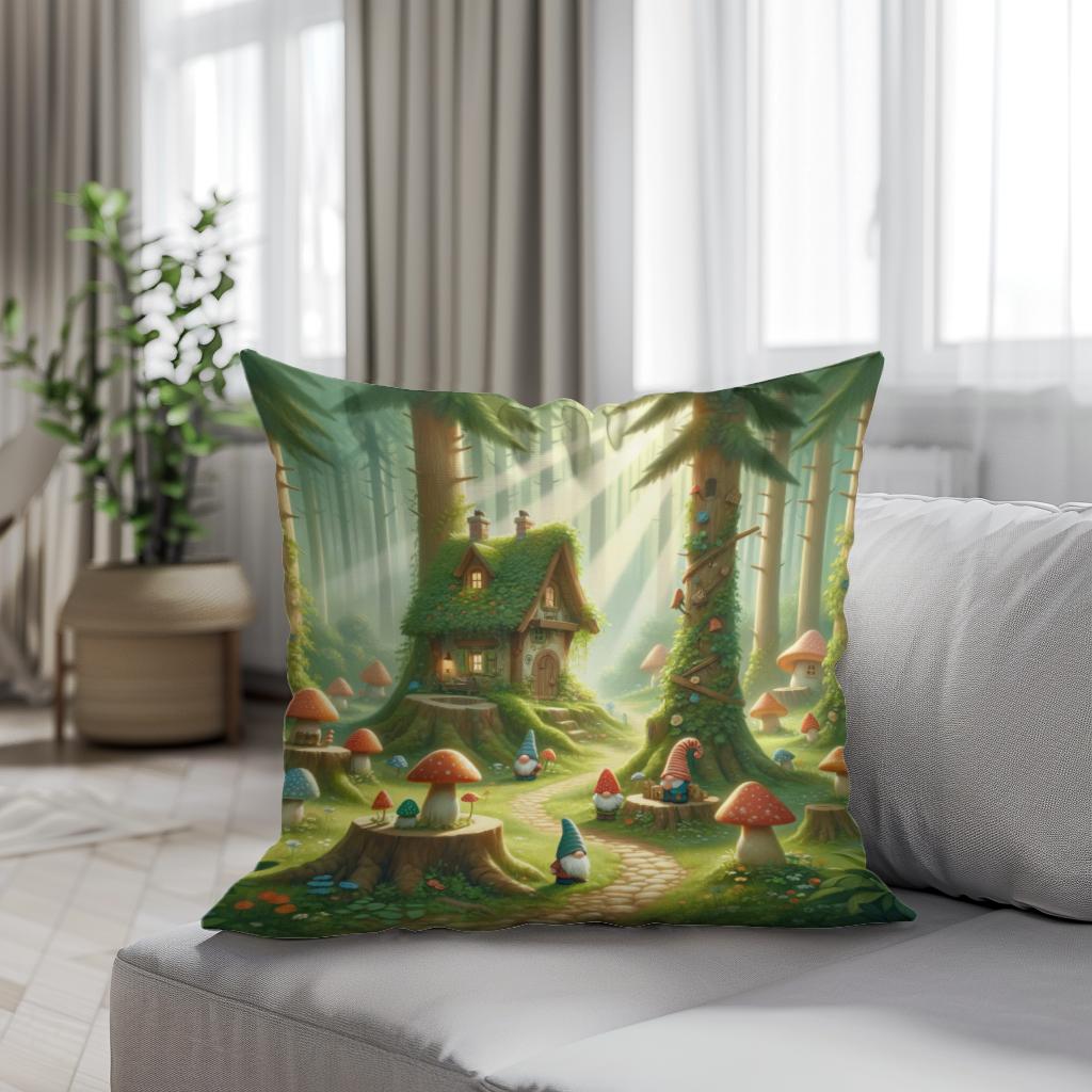 Enchanted Gnome Cotton Cushion
