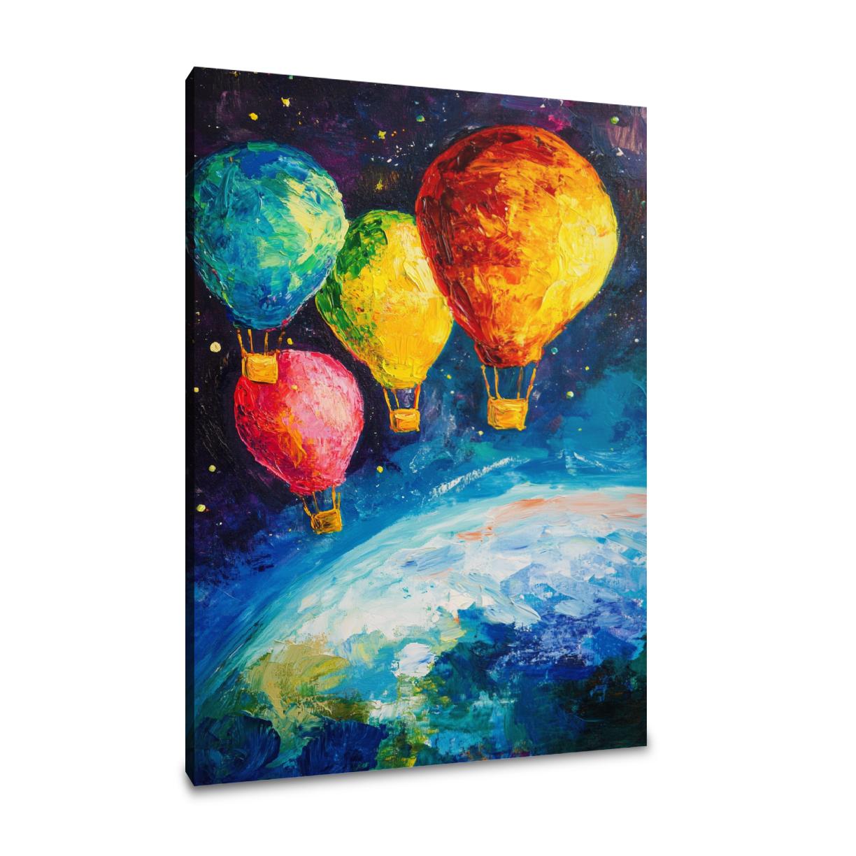 Celestial Balloon Race Canvas