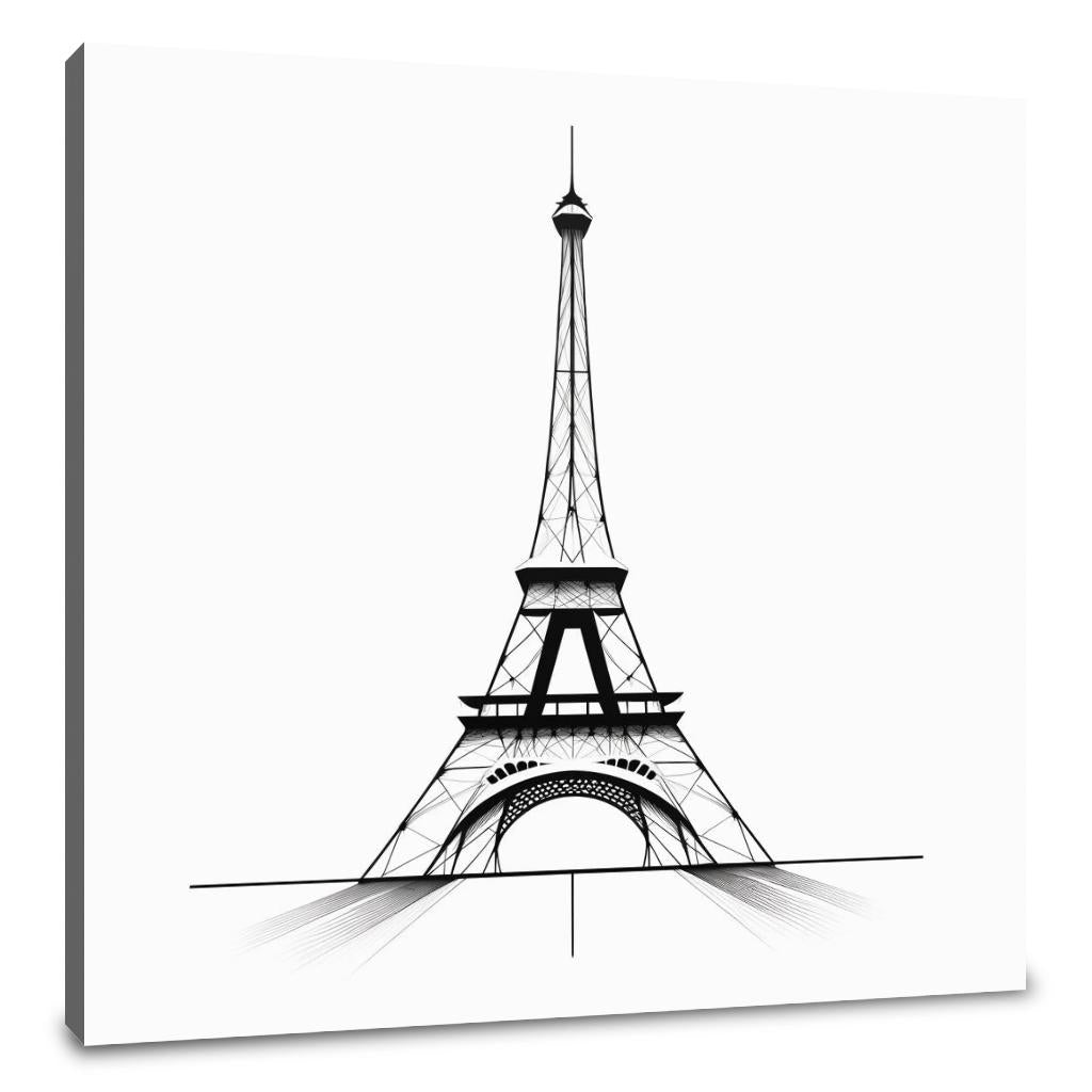 Eiffel Tower Geometry Paris Canvas