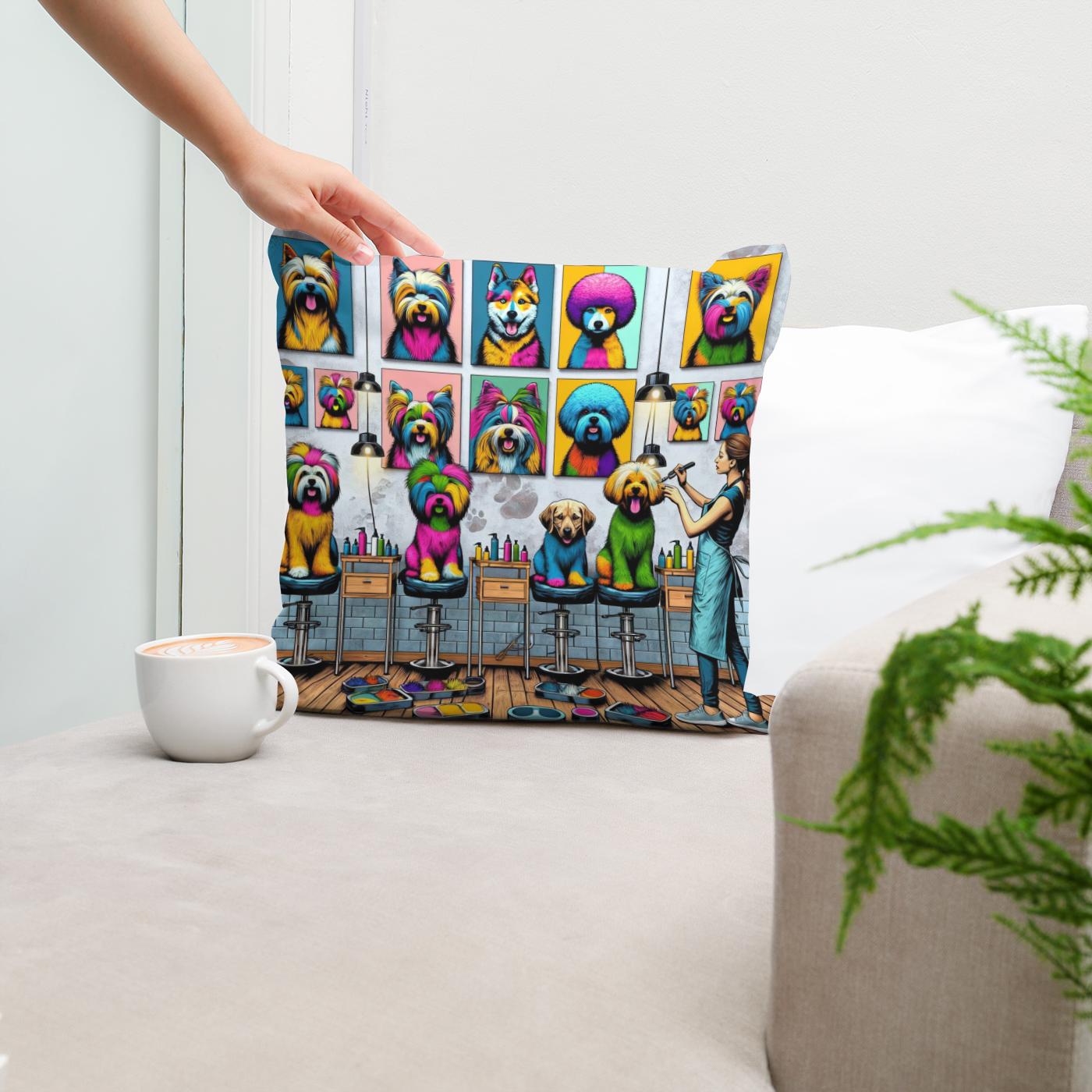 Pop Art Paws Cotton Cushion