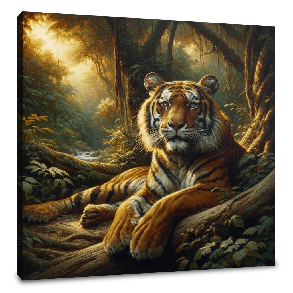 Jungle Repose Tiger Canvas