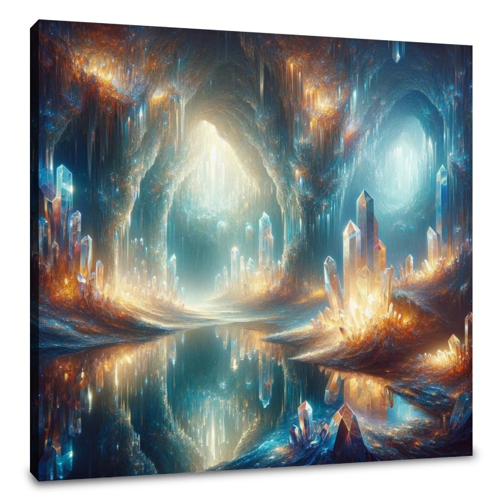 Mystical Crystal Grotto Canvas
