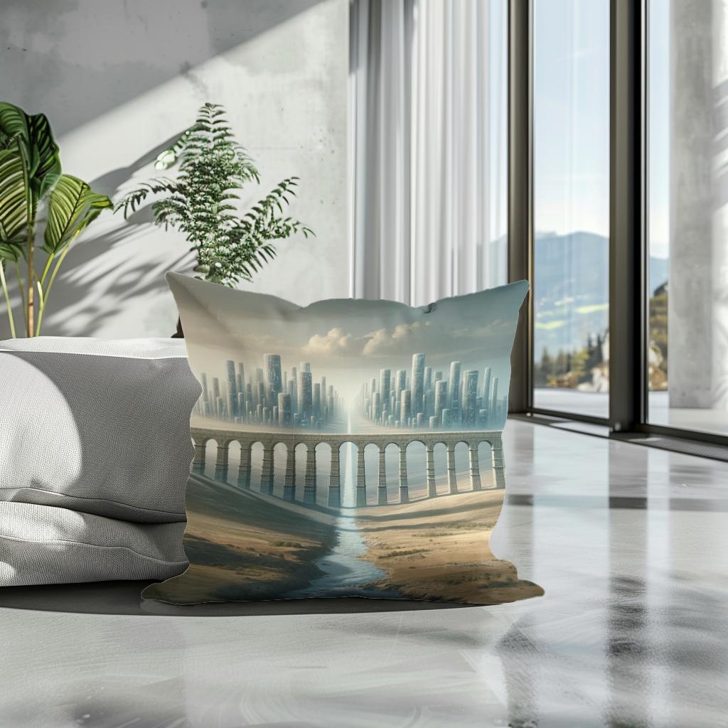 Aqueduct of Futures Past Cotton Cushion