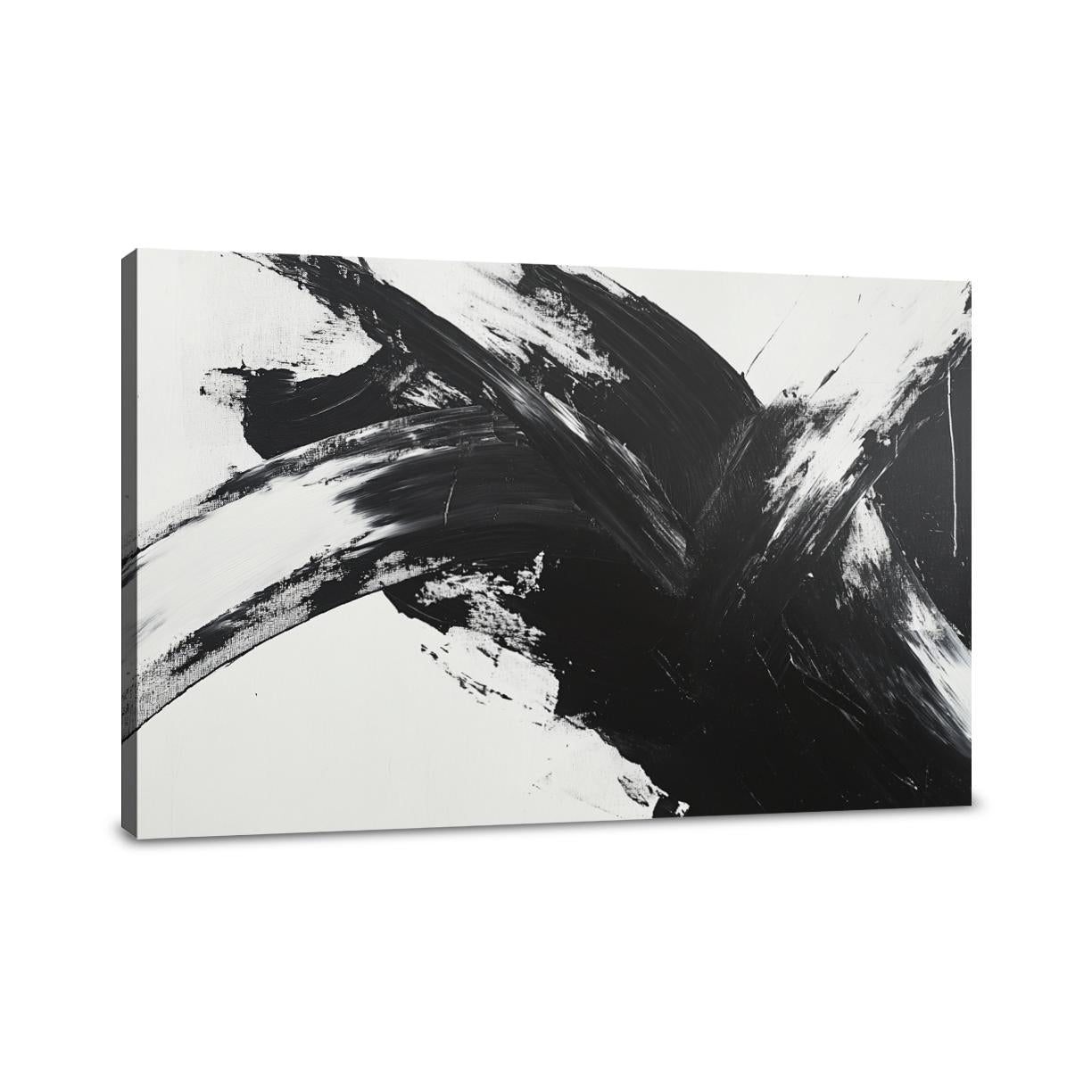 Monochrome Whirlwind Canvas
