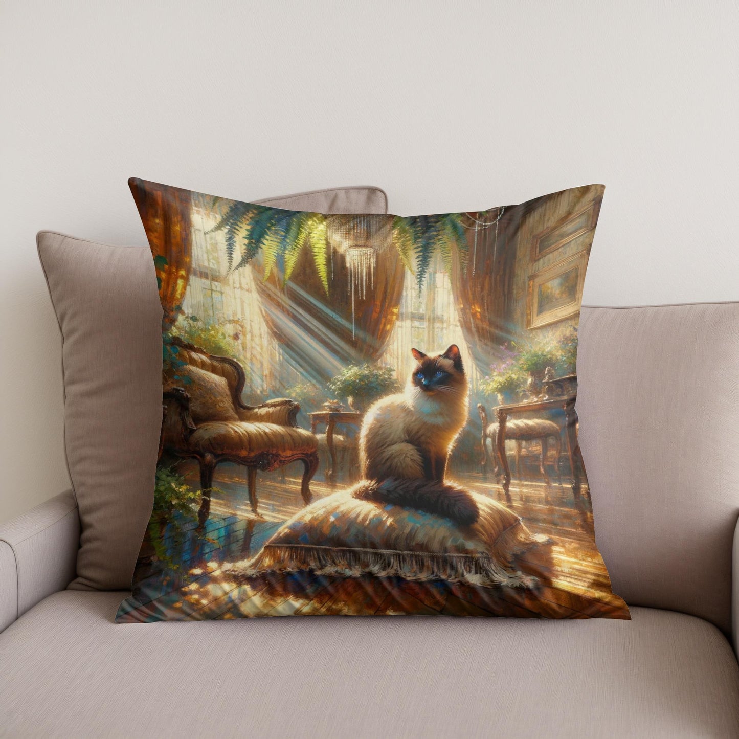 Siamese Solitude Cotton Cushion