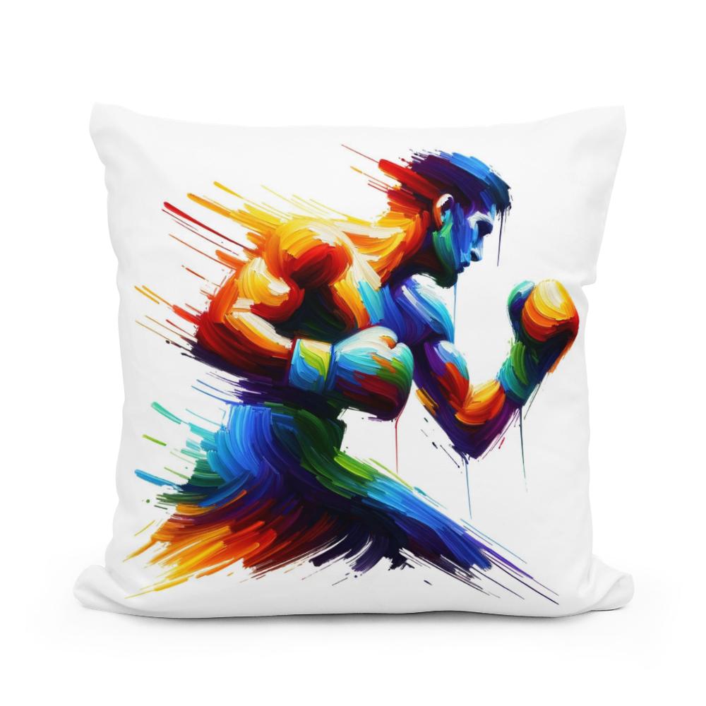Pugilist's Colorful Impact Cotton Cushion