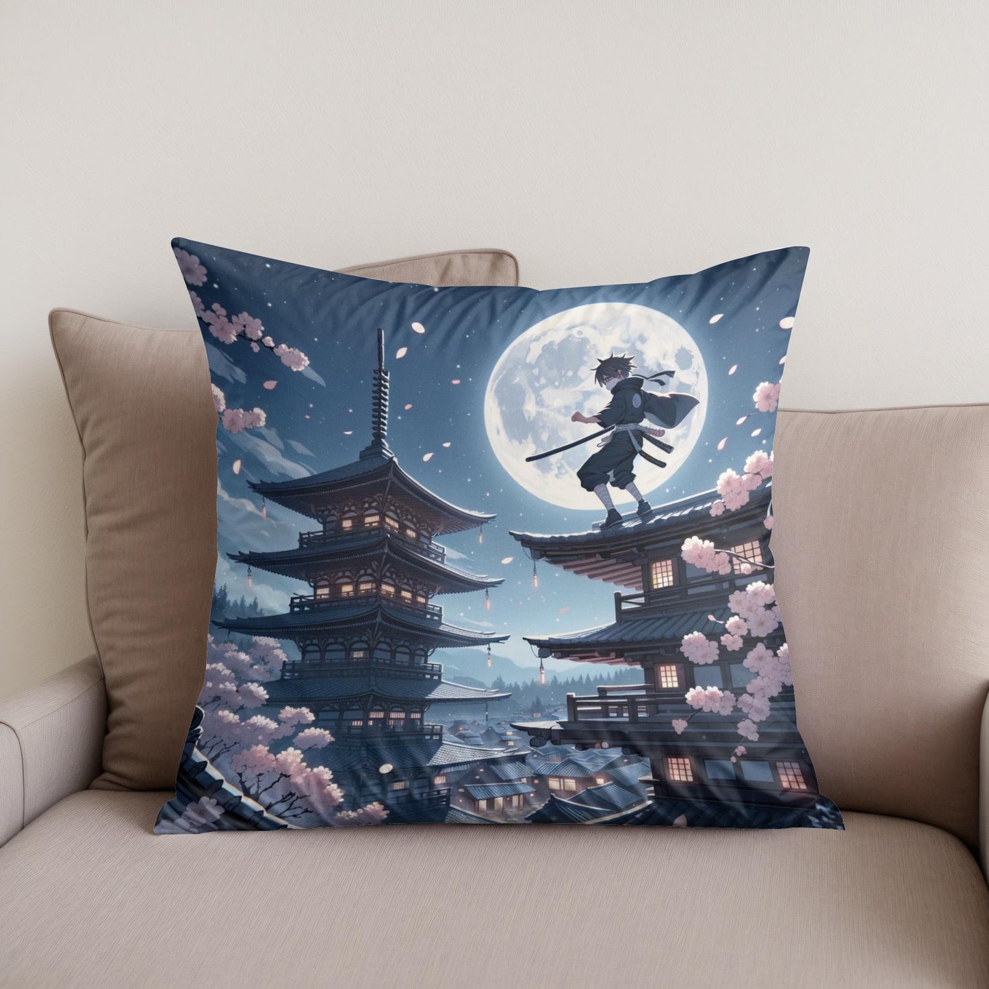 Moonlit Ninja Cotton Cushion