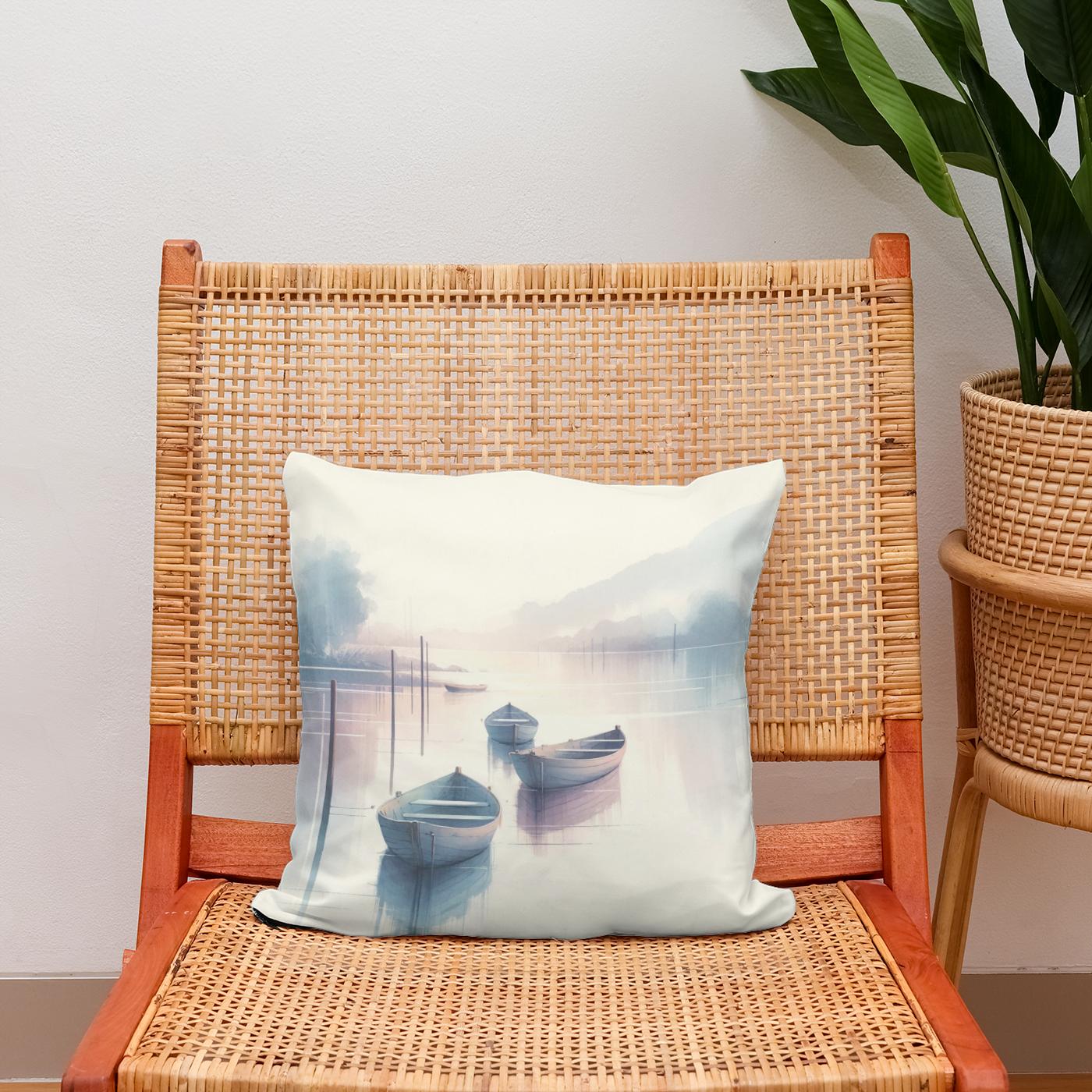 River of Serenity Cotton Cushion
