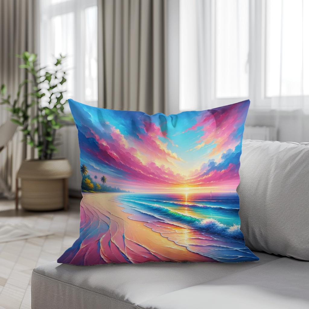 Vibrant Dawn Cotton Cushion