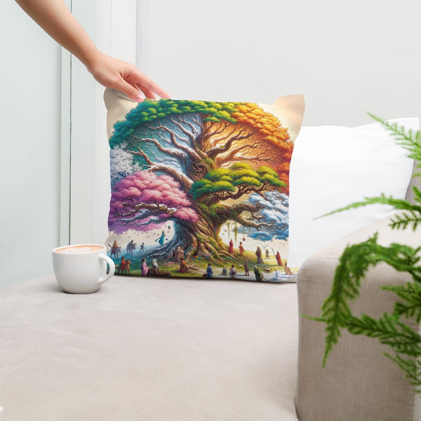 Seasons of Life Cotton Cushion