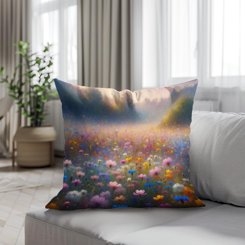 Wildflower Whispers Cotton Cushion
