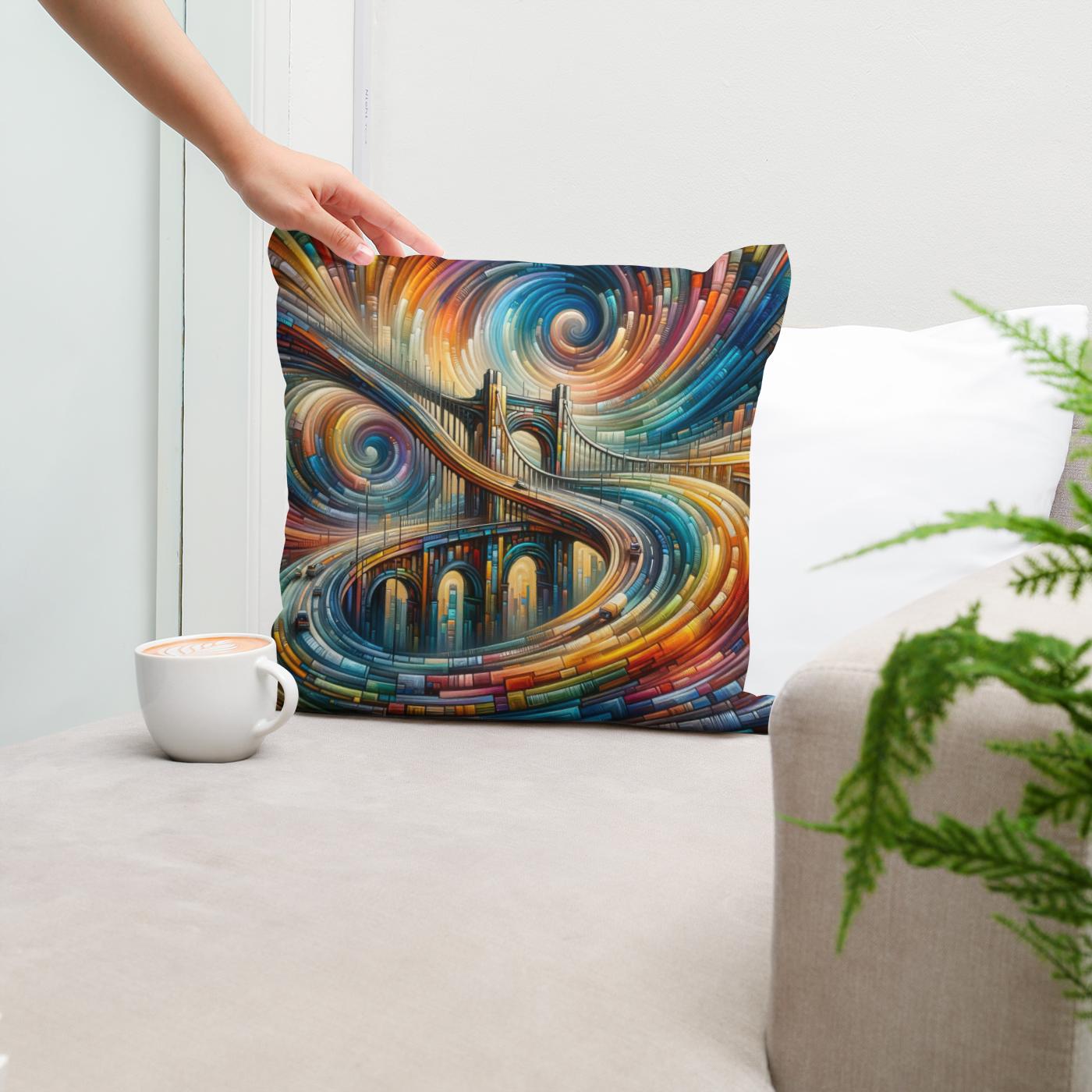 Timeless Bridge Spectrum Cotton Cushion