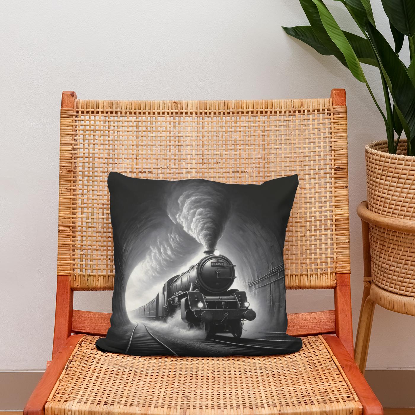 Echoes of Steam Cotton Cushion
