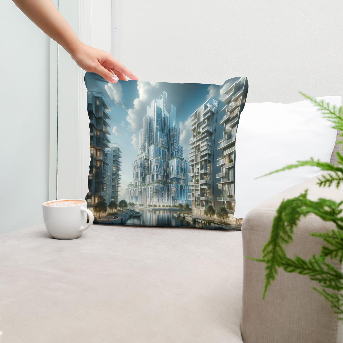 Future Skyline Cotton Cushion