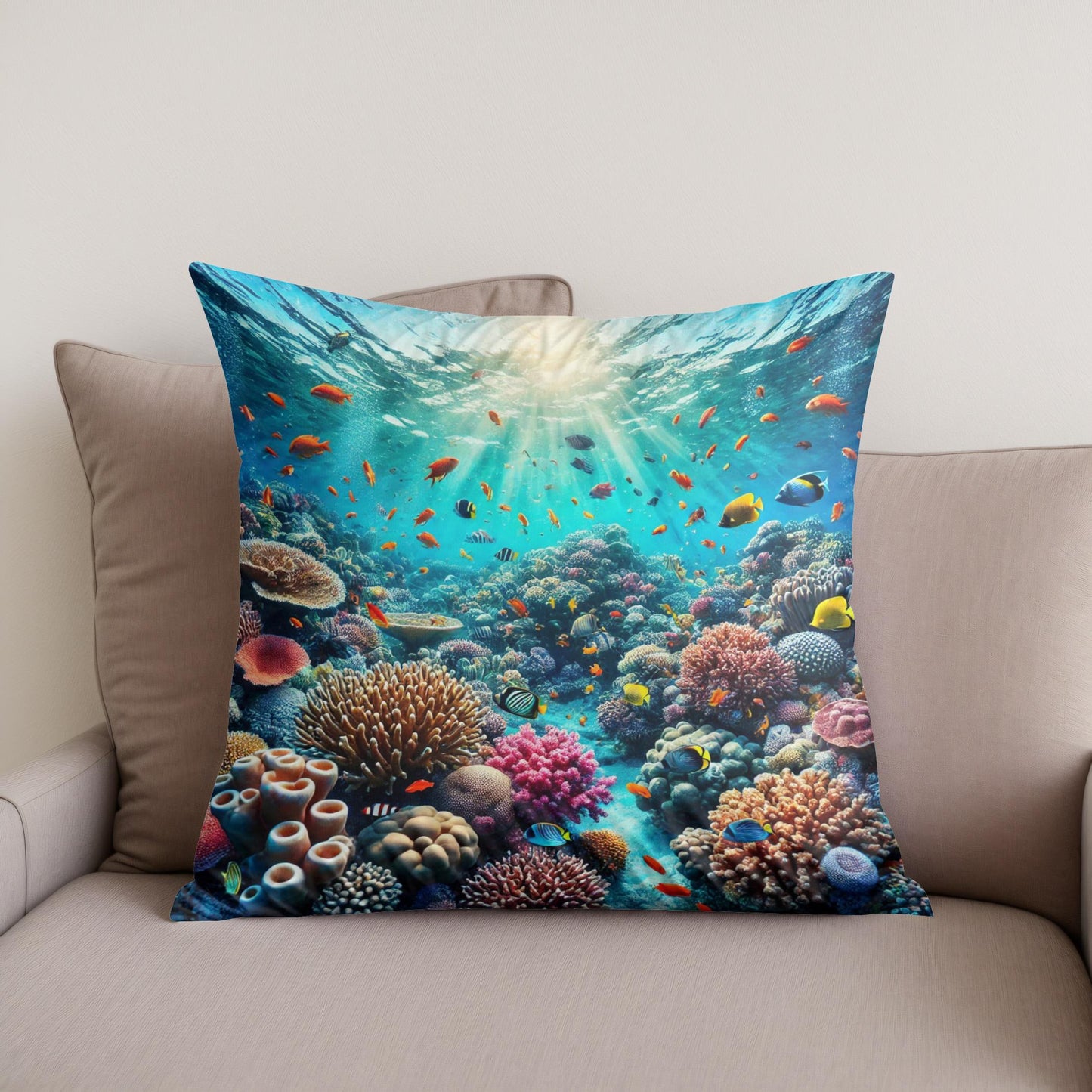 Coral Reef Paradise Cotton Cushion