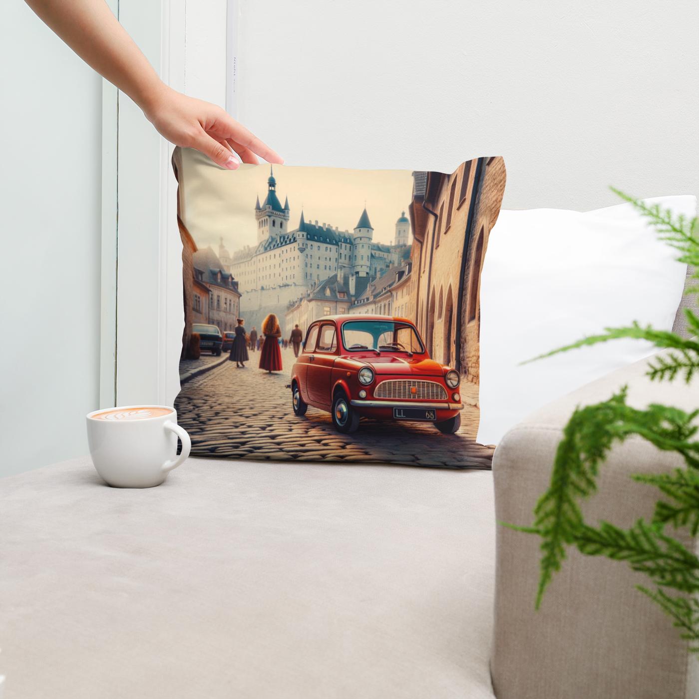 Timeless Streets Cotton Cushion