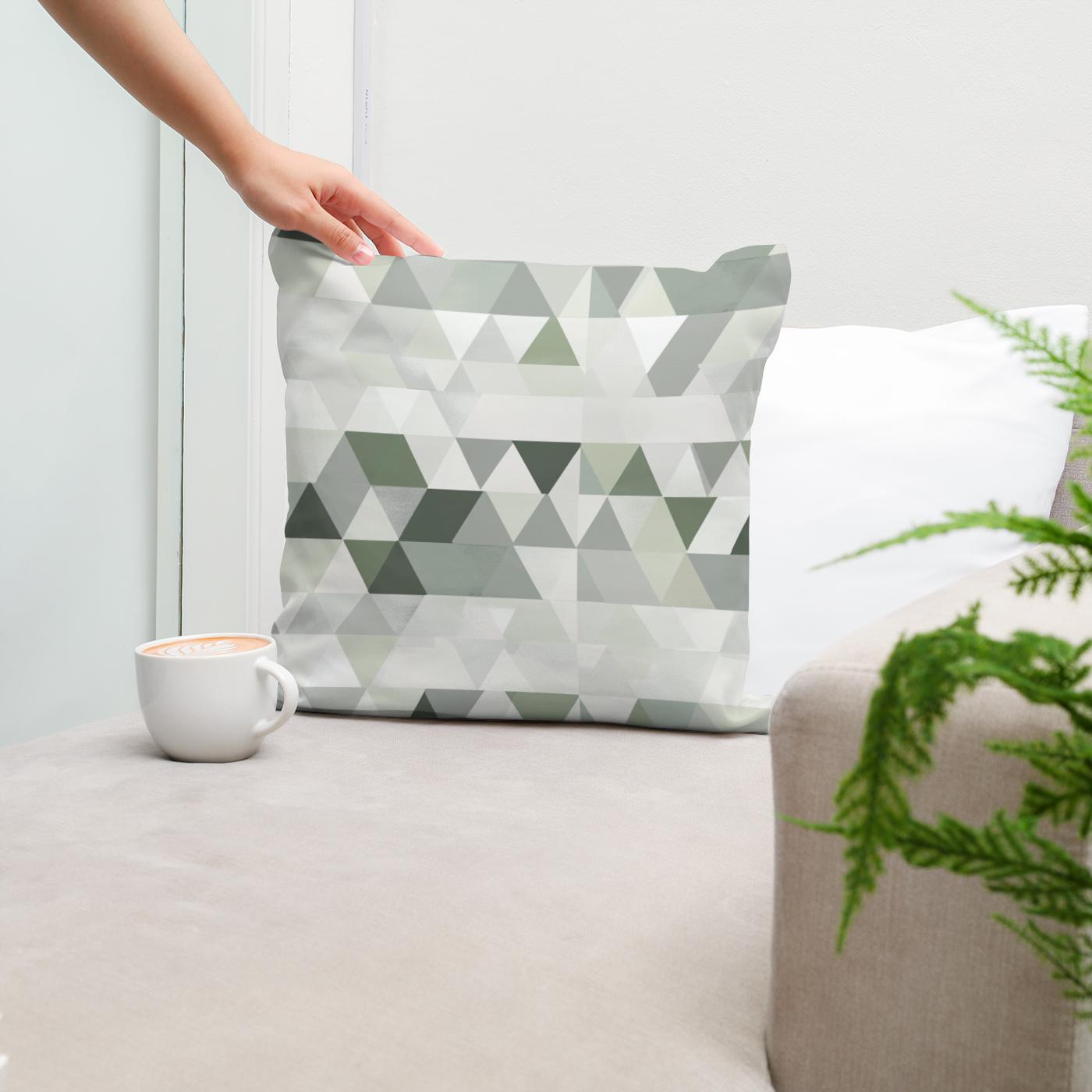 Nordic Triangle Harmony Cotton Cushion