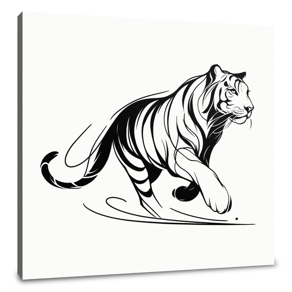 Elegant Motion Tiger Canvas