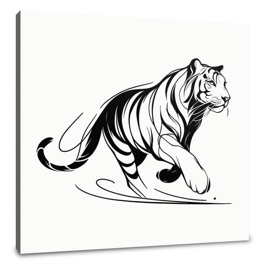 Elegant Motion Tiger Canvas