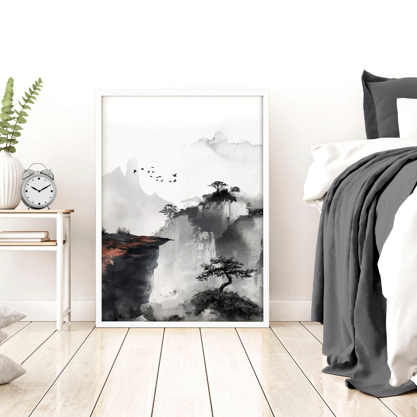 Ideas For Bedroom Wall Art | Set of 3 Asian Inspired Wall art Prints