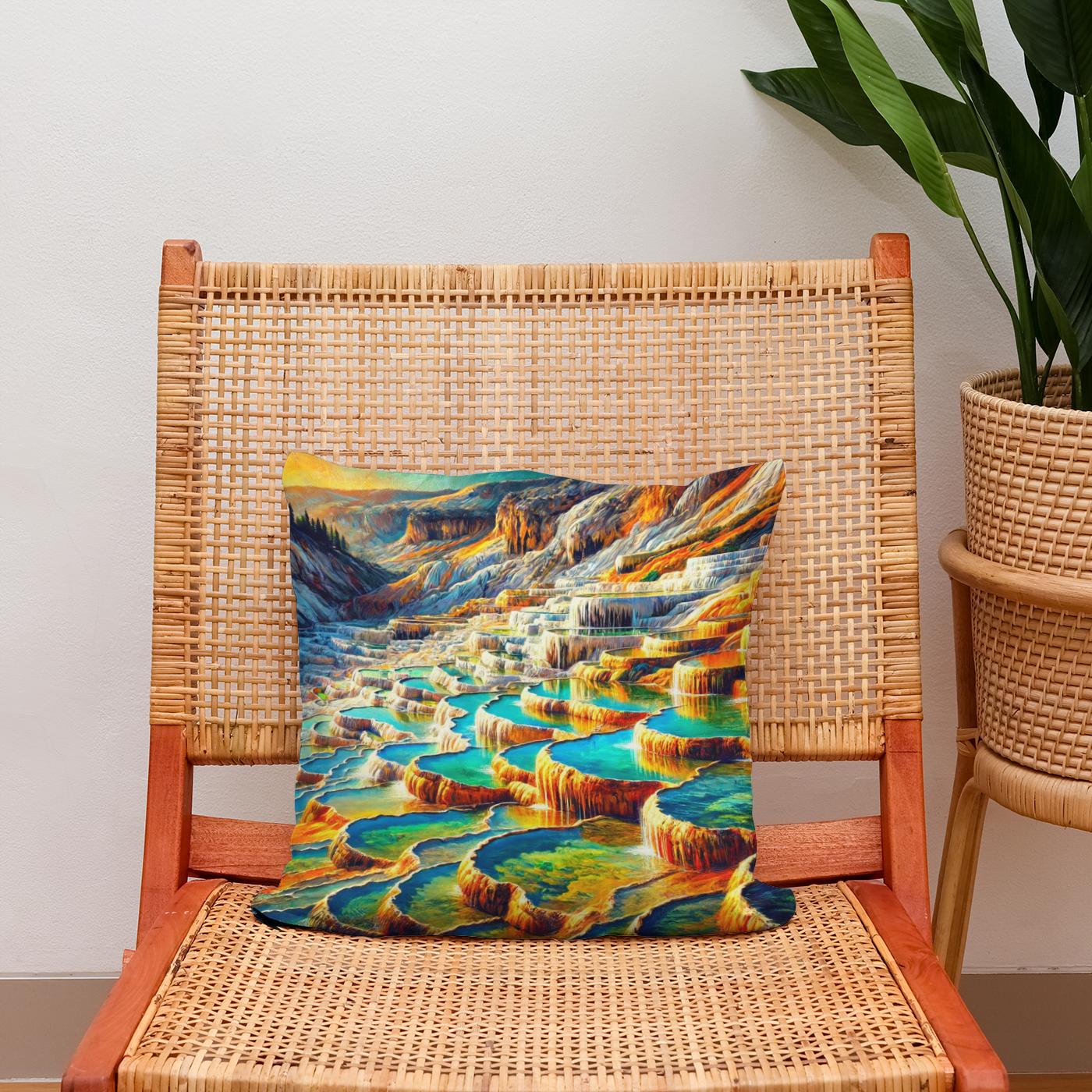 Terraced Springs Cotton Cushion