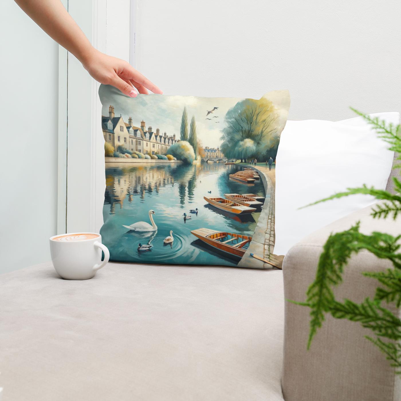 Cambridge Calm Cotton Cushion