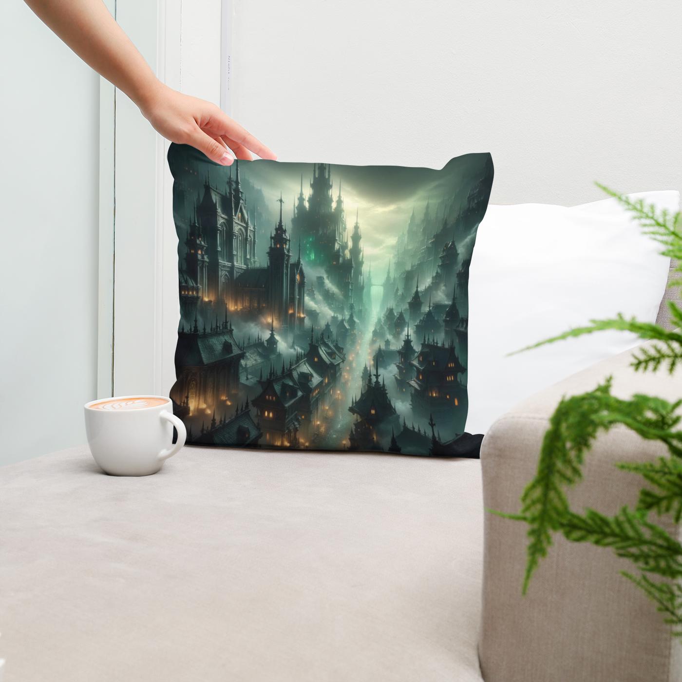Gothic Undercity Cotton Cushion