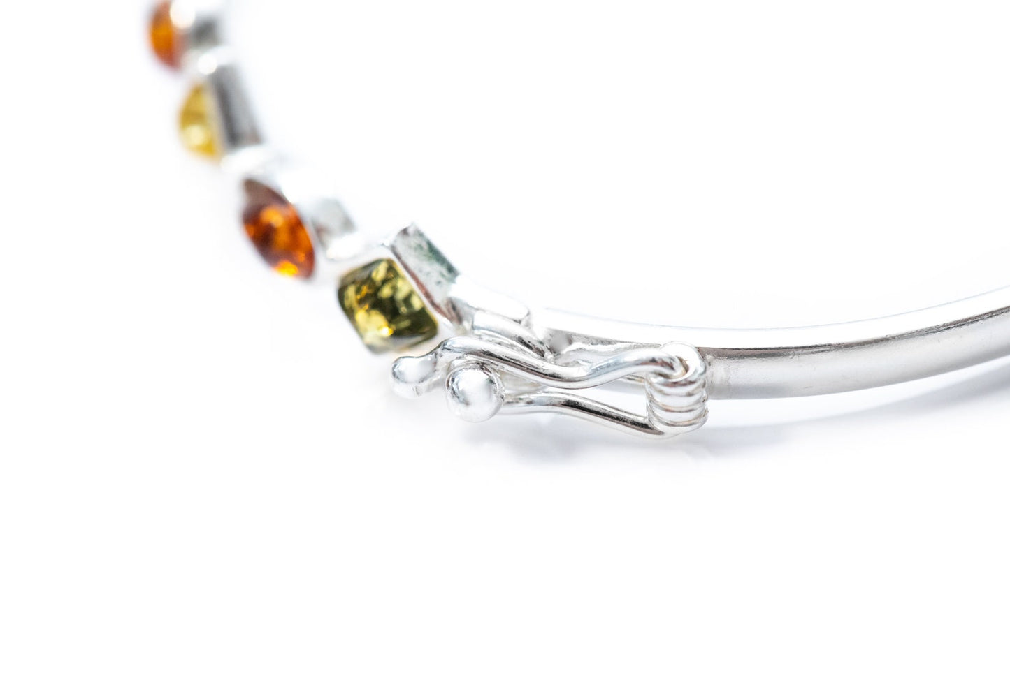 Multicolour Amber Geometric Bangle