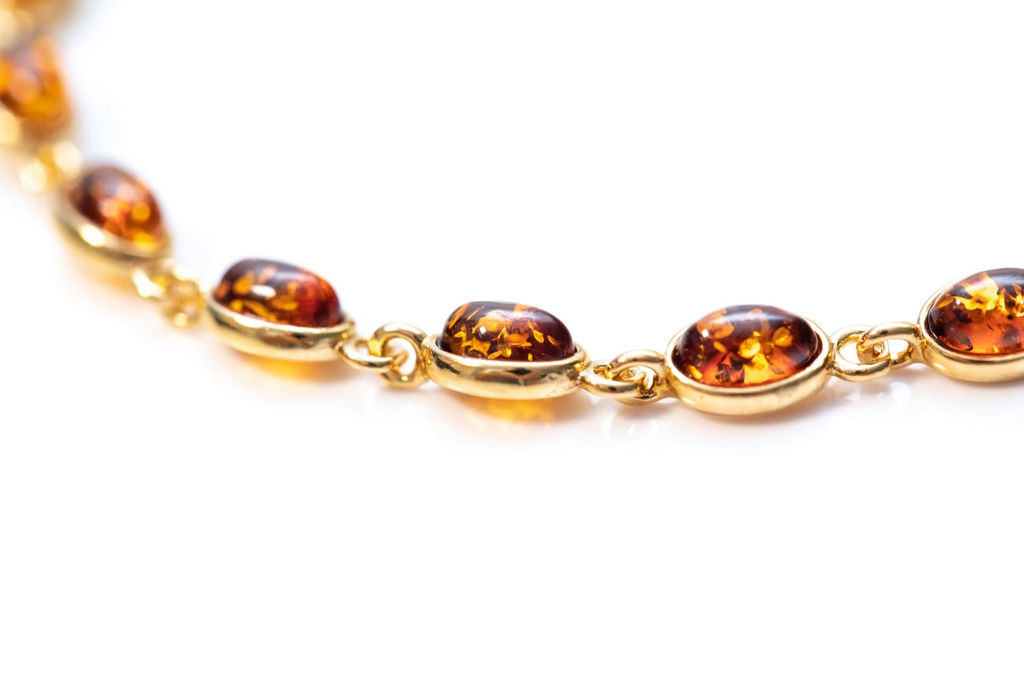 Gold Plated Dainty Oval Bracelet