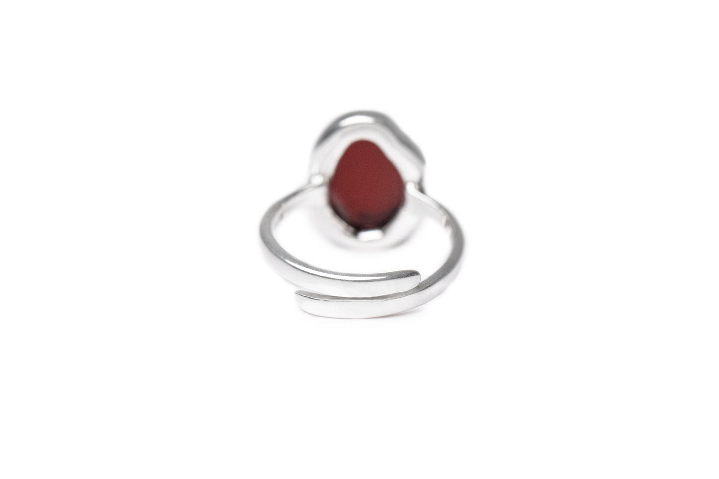 Cherry Amber ELEMENT Solitaire Adjustable Ring