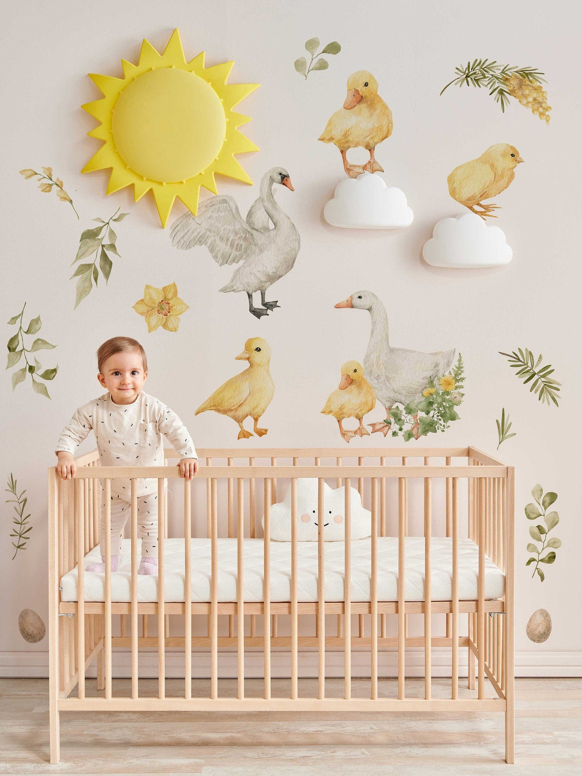 Goose Wall Decals | Watercolour Geese Wall Stickers | Farm Animals Decals | Kids Room Decor