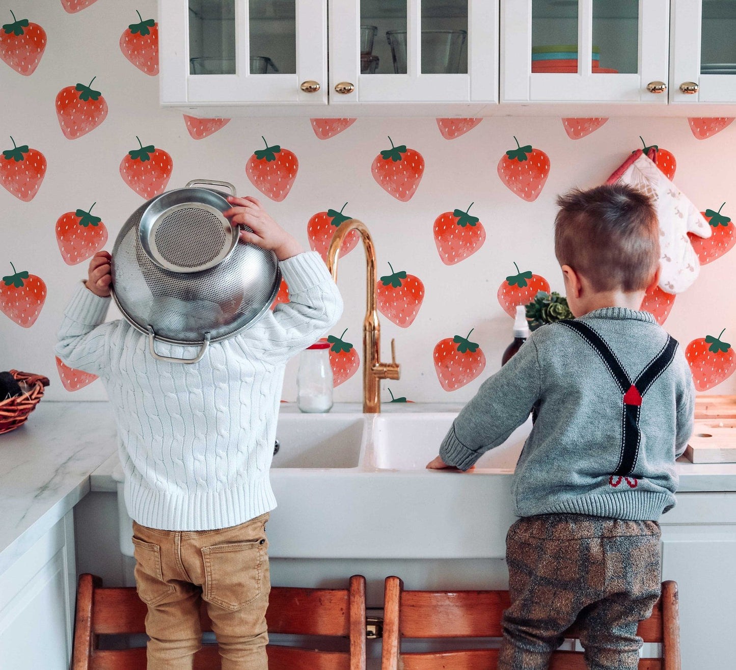 Strawberries Decal | Wall Decal Set for Kids Decor | Charming Set of Wall Stickers