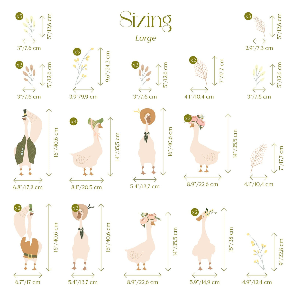 Goose Nursery Wall Decals | Geese Wall Stickers