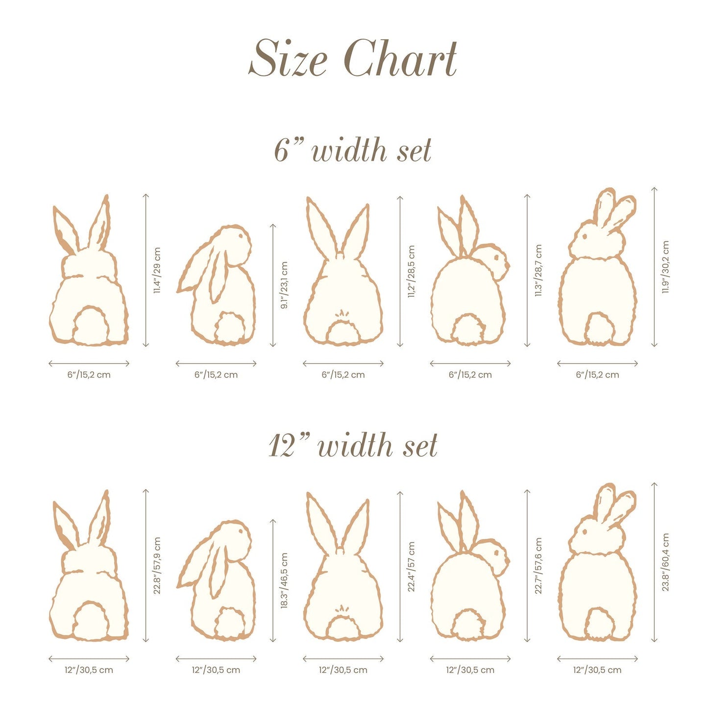 Cute Bunny Decals | Peel and Stick Rabbit Decals | Animals Wall Mural | Wall Decals for Kids | Nursery Wall Decals | Bunny Wall Decals
