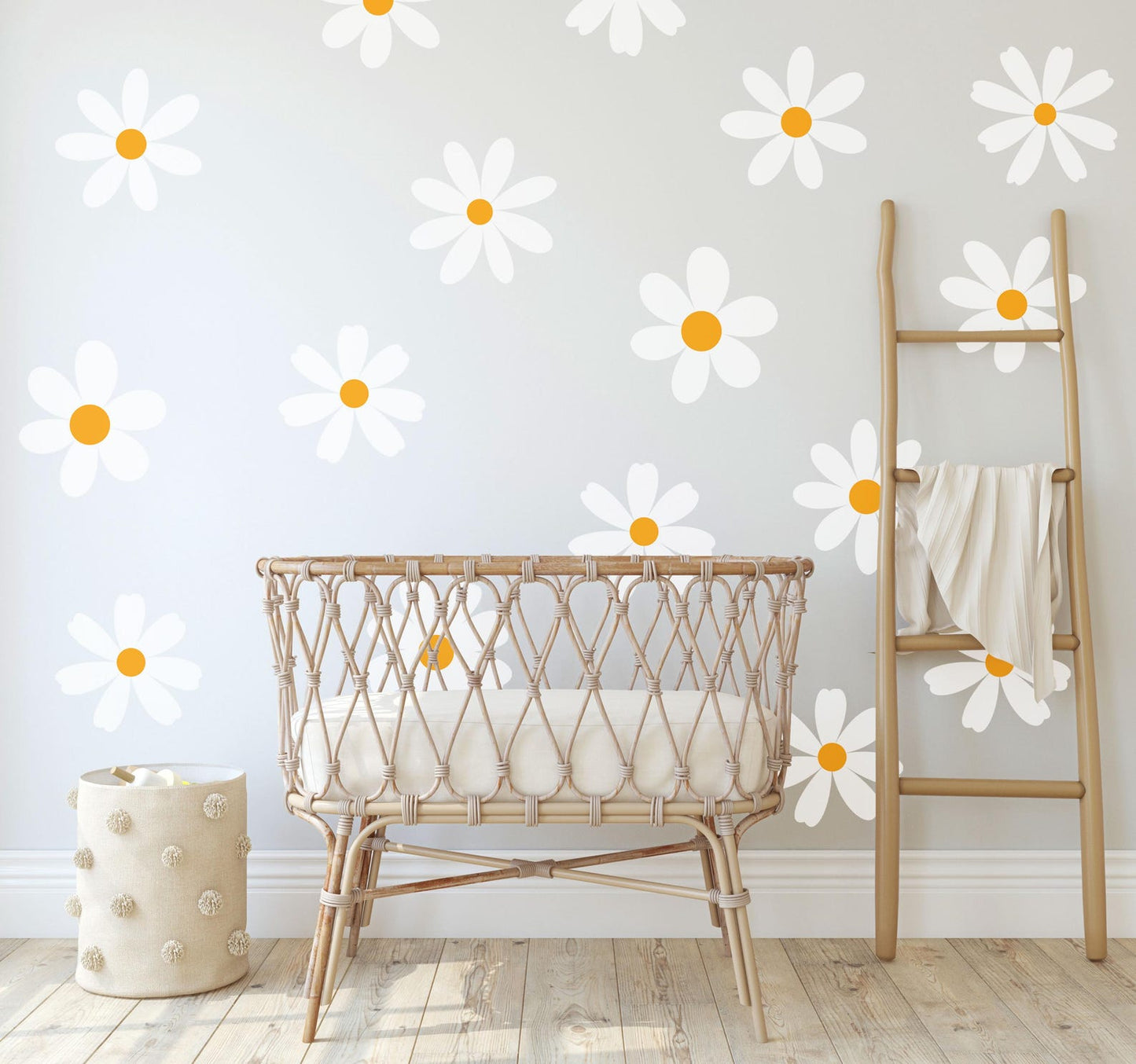 Daisy Wall Decals | Nursery Decor | Kids Room Wall Art | Removable Flower Wall Stickers